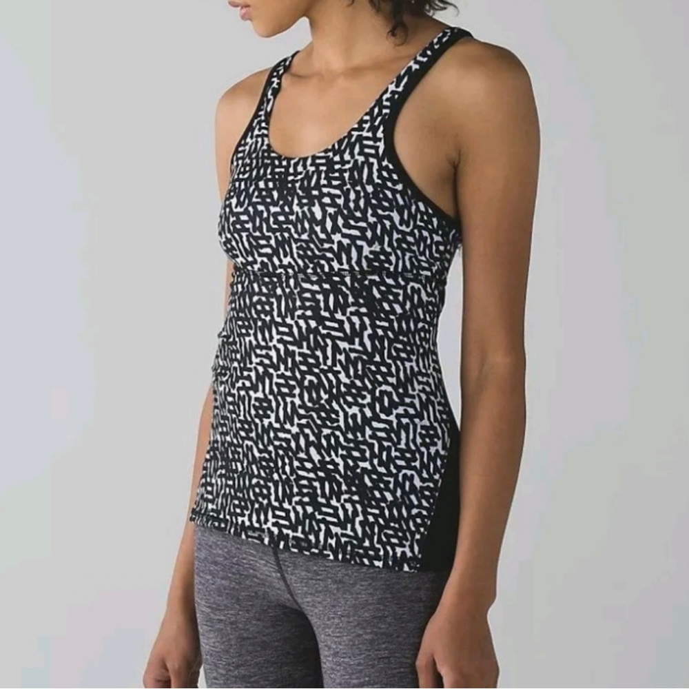 Lululemon Crossback Tank Geometric Pattern